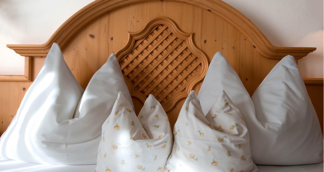 The headbord of the bed