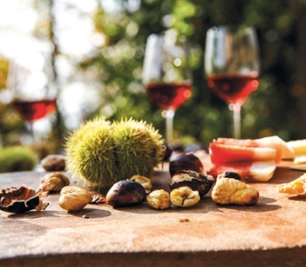 Red wine and chestnuts