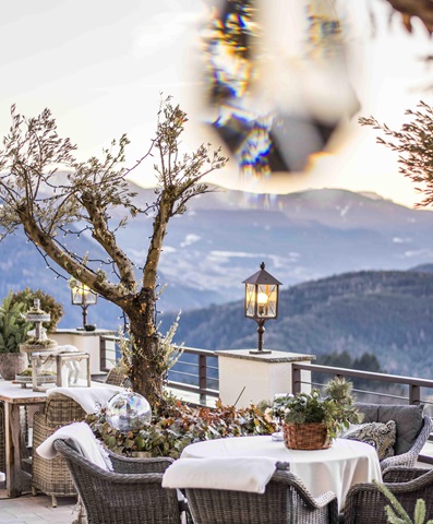 The terrace on a winter evening