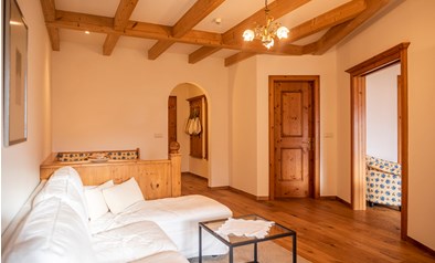 Der Wohnbereich der Suite Schmuckkastl