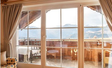 Der Balkon mit Bergblick
