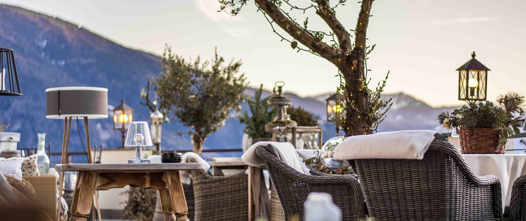 The terrace on a winter evening