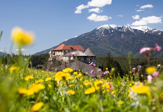 Rodenegg Castle in spring