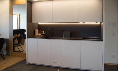 The kitchenette
