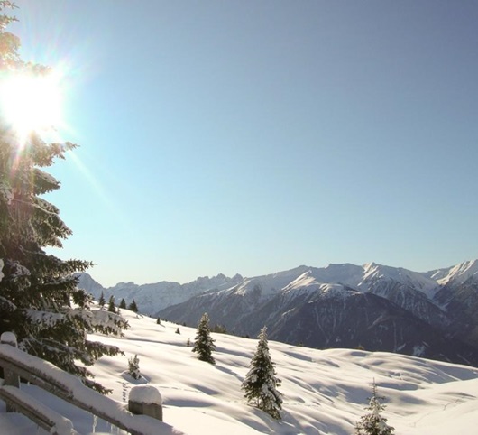 Die Dolomiten in der Wintersonne