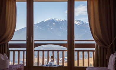 Der Balkon mit Bergblick