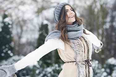 Una donna in inverno